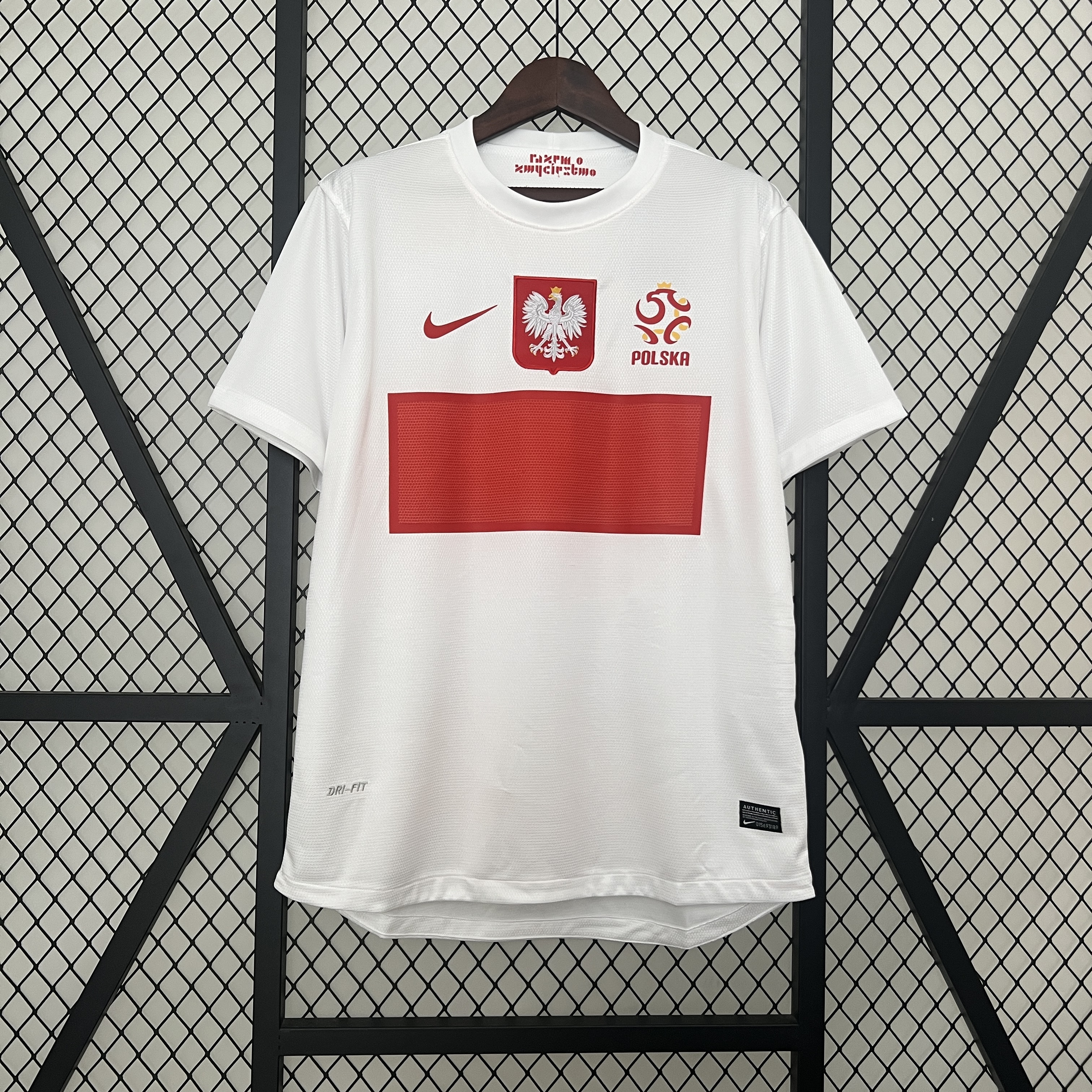 Poland Retro Football Jersey Home Custom Shirt 2012 in White