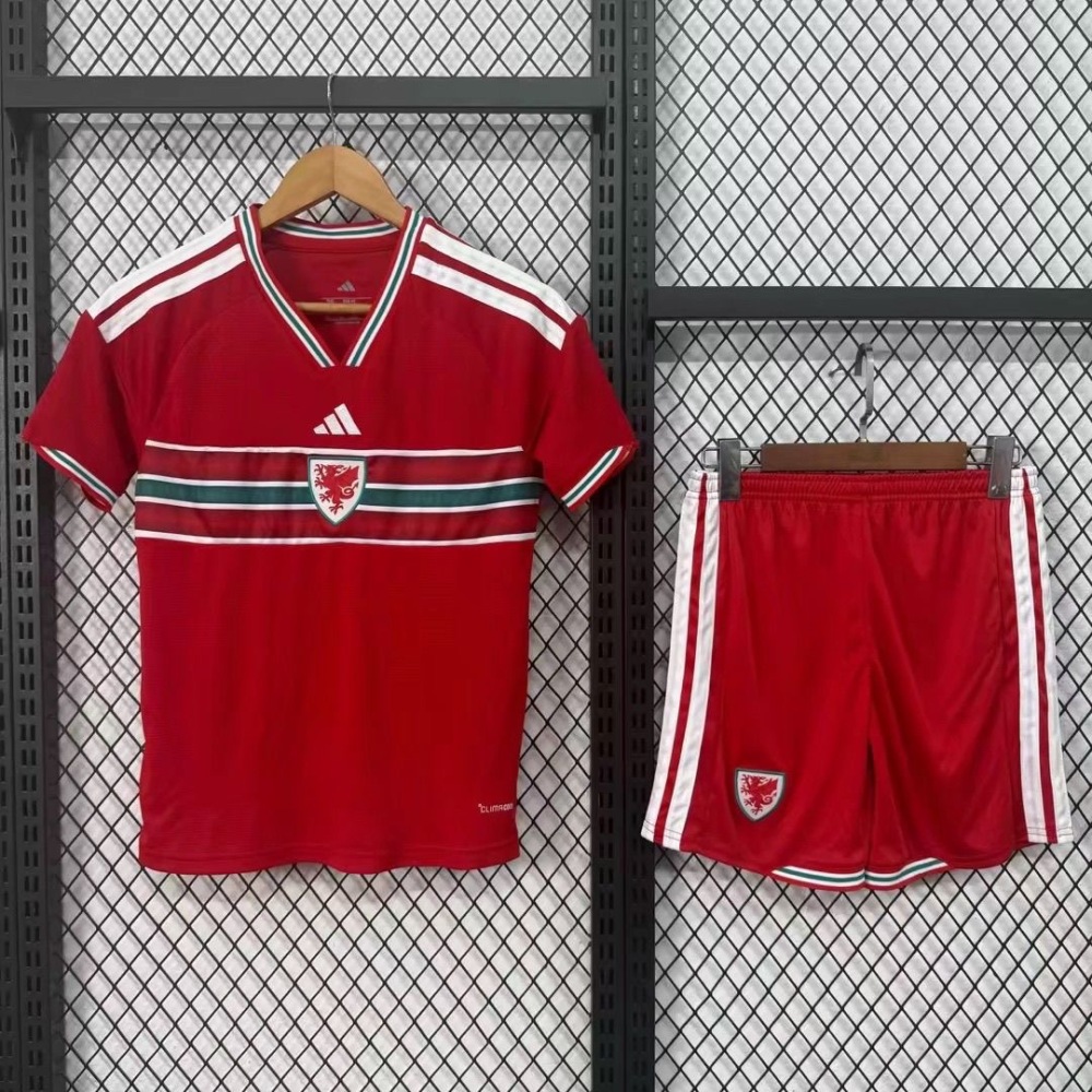 Wales Football Jersey Home Kids Kit Jersey+Shorts World Cup 2026