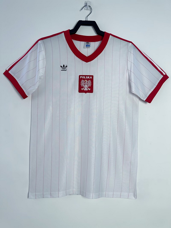 Poland Retro Football Jersey Home Custom Shirt 1982 2026 World Cup Edition in White