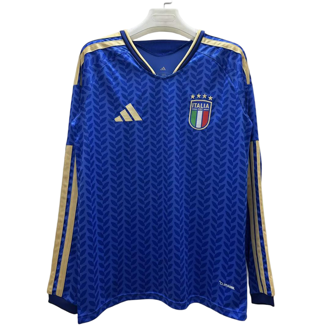 Italy Soccer Jersey Home Long Sleeve Custom Shirt 2026 World Cup Edition in Blue