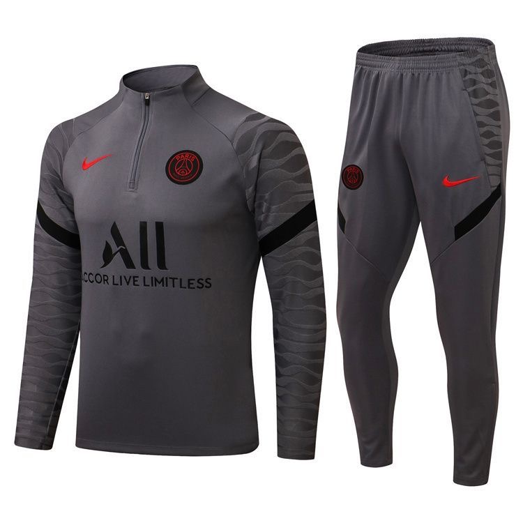 PSG Training Kit Sweatshirt & Pants Set Gray 2021/22