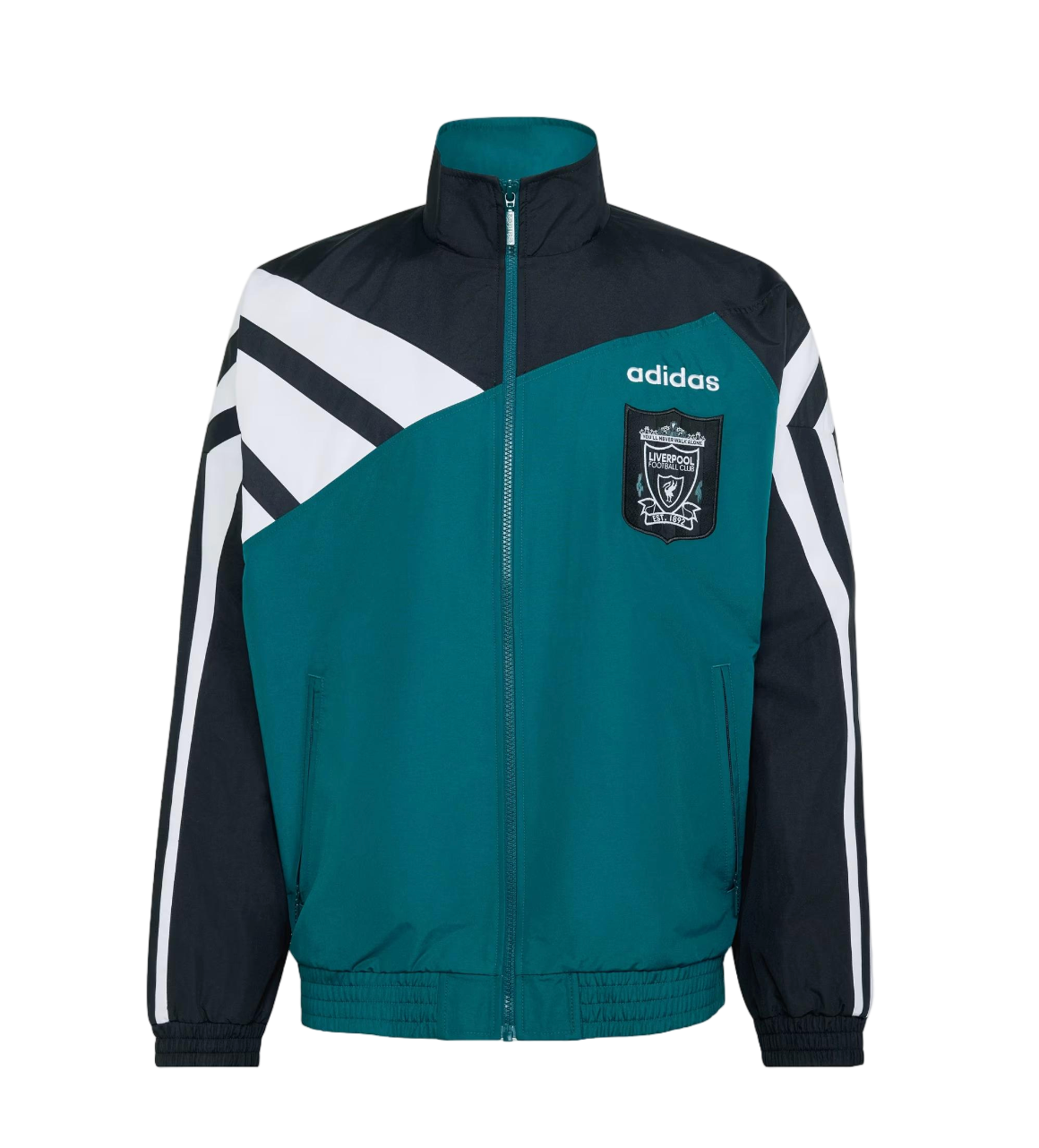 Liverpool Retro Style Windbreaker Jacket Green 1995/96