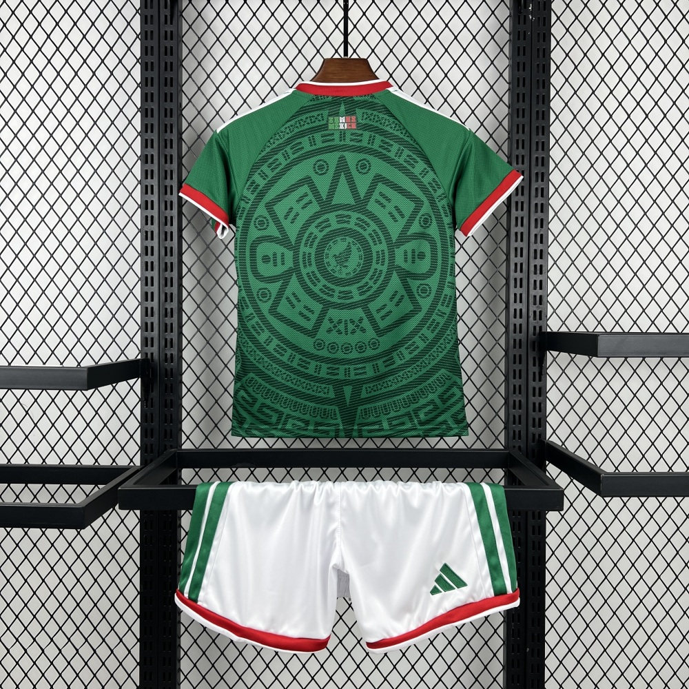 Mexico Soccer Jersey Home Kids Kit Jersey+Shorts World Cup 2026
