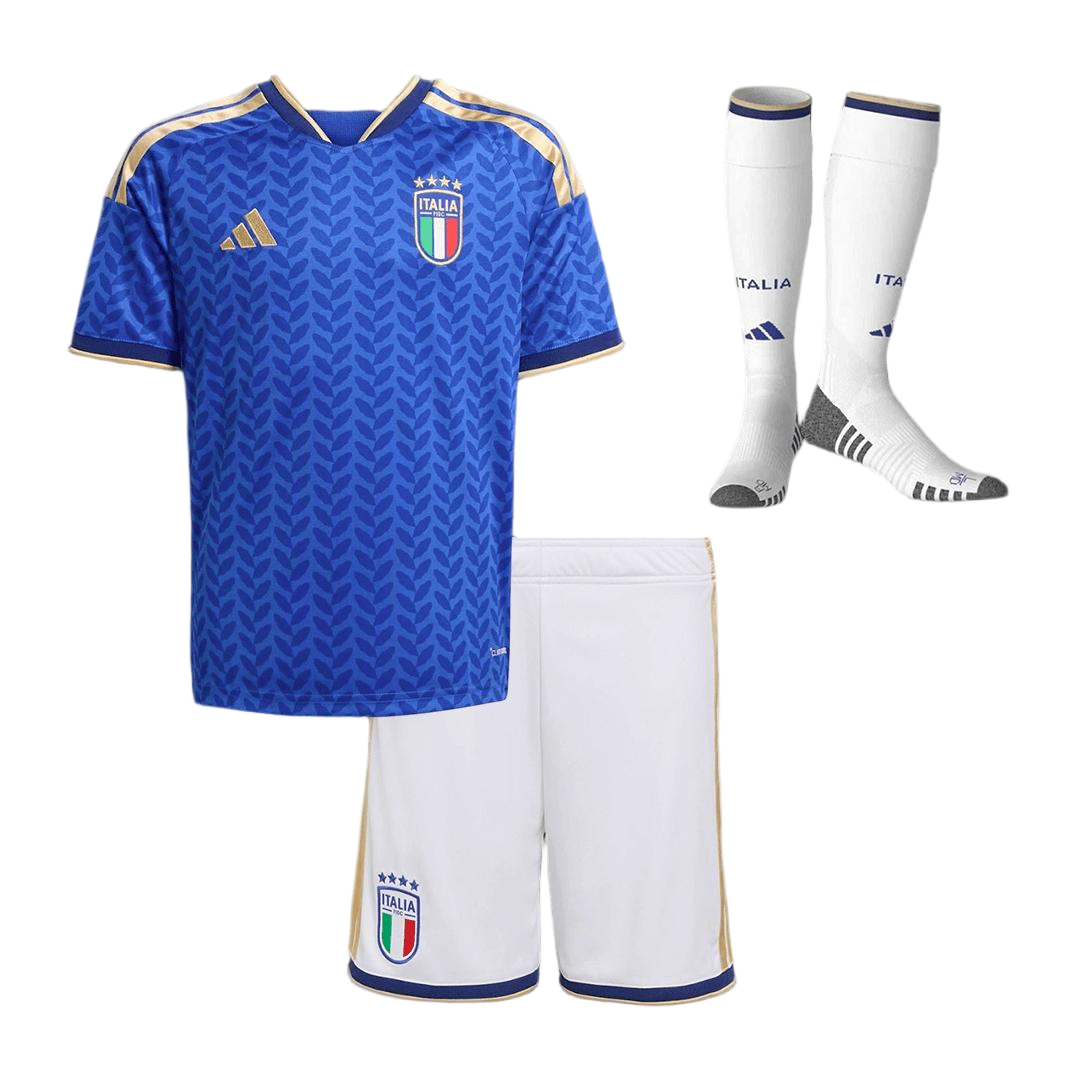 Italy Home Football Uniform Kids Full Kit 2026 World Cup Edition in Blue