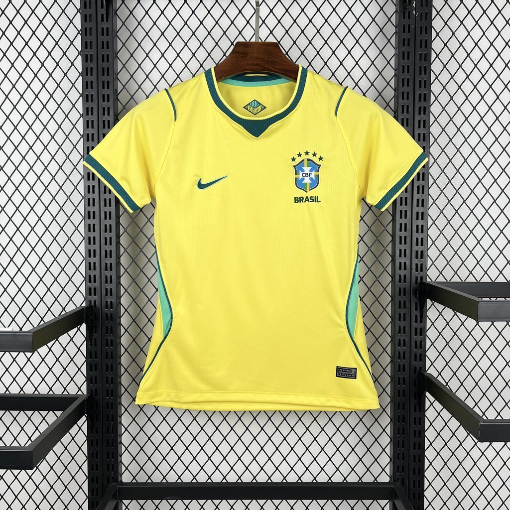 Brazil Soccer Jersey Women's Home Custom Shirt 2026 World Cup Edition in Yellow