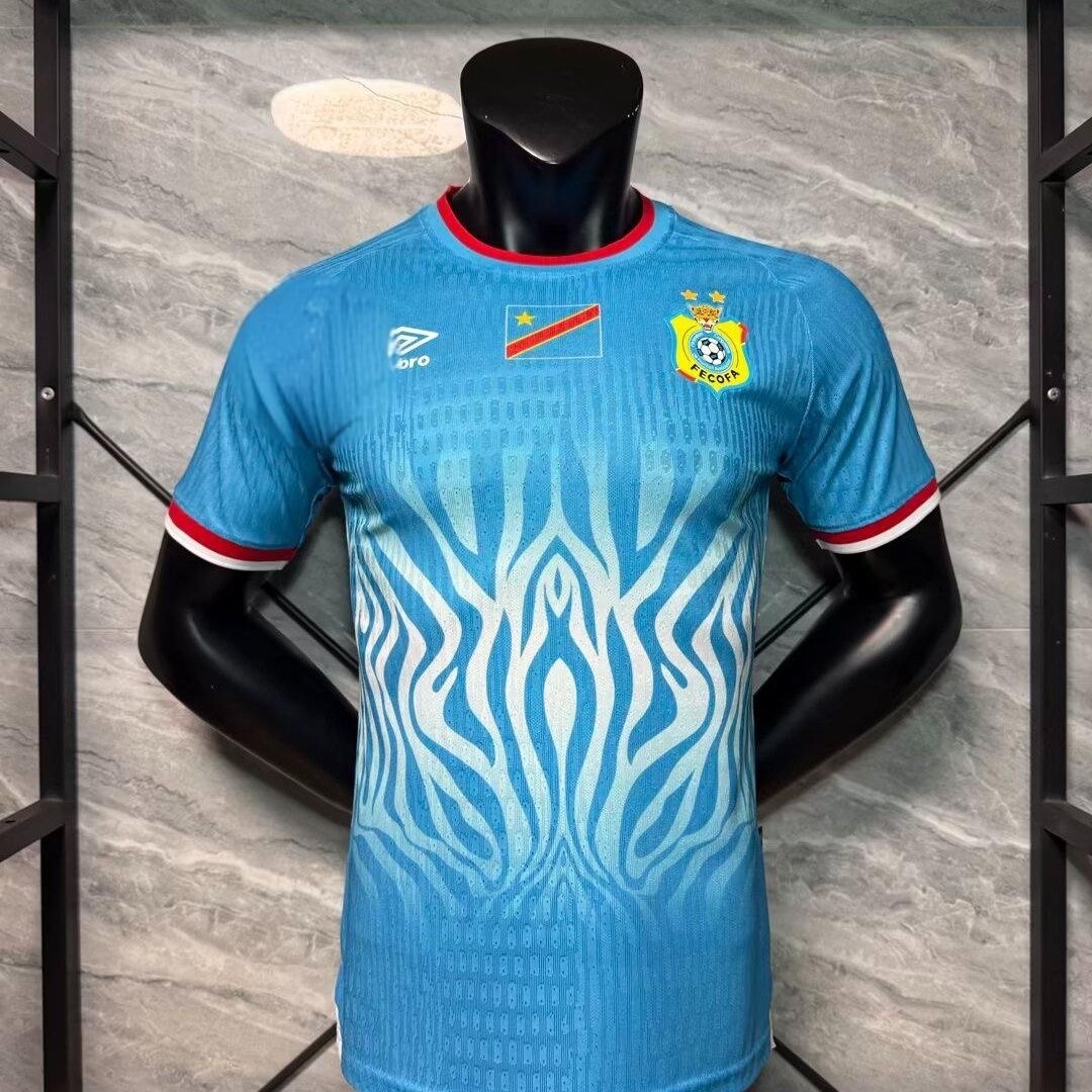 DR Congo Authentic Football Jersey Home Shirt 2026 World Cup Edition in Blue