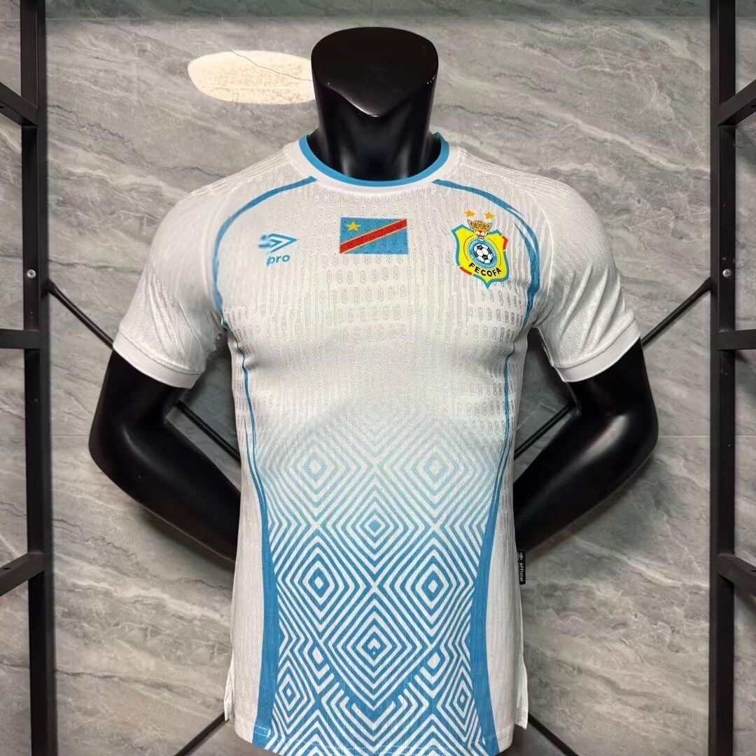 DR Congo Authentic Football Jersey Away Shirt 2026 World Cup Edition in White