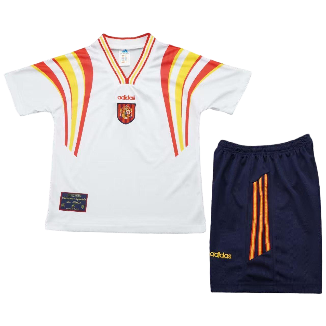 Spain Retro Football Jersey Third Away Kids Jersey & Shorts Kit 1996 in Model Year: 1996 Confederate: UEFA Country: