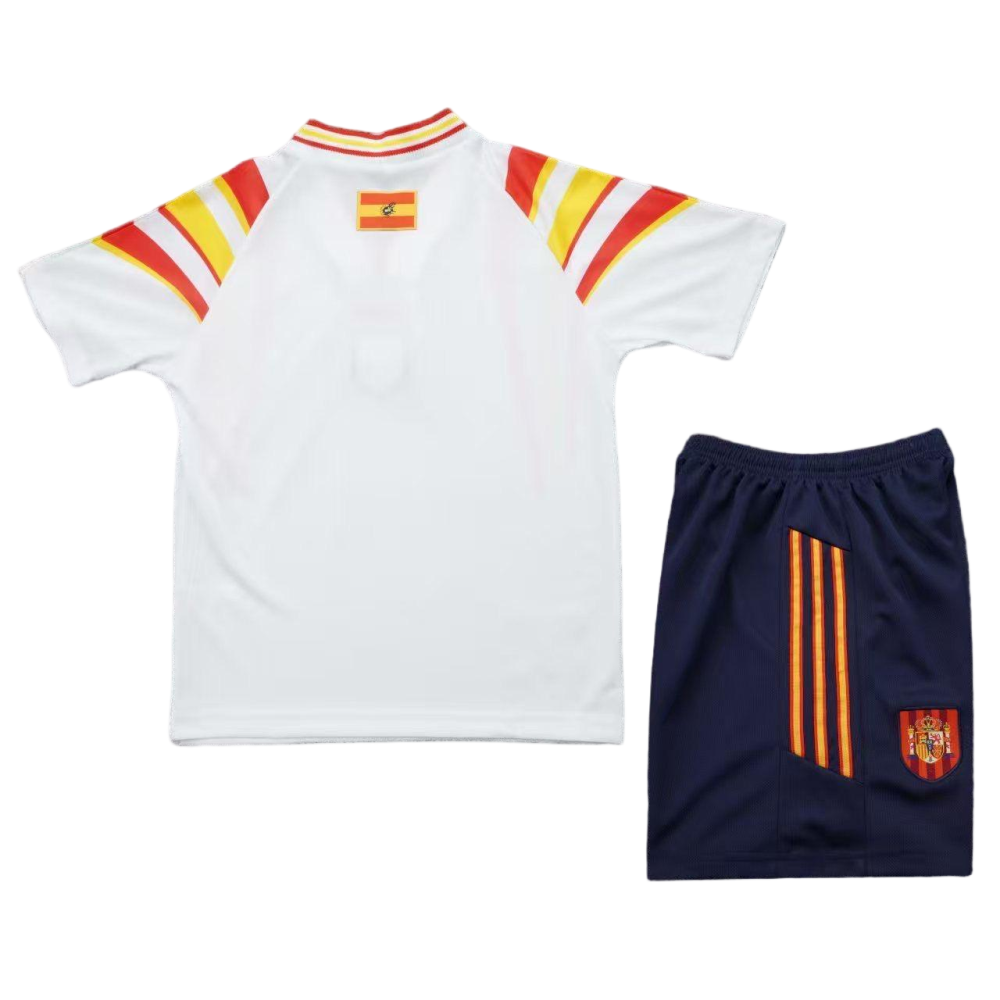 Spain Retro Football Jersey Third Away Kids Kit Jersey+Shorts 1996