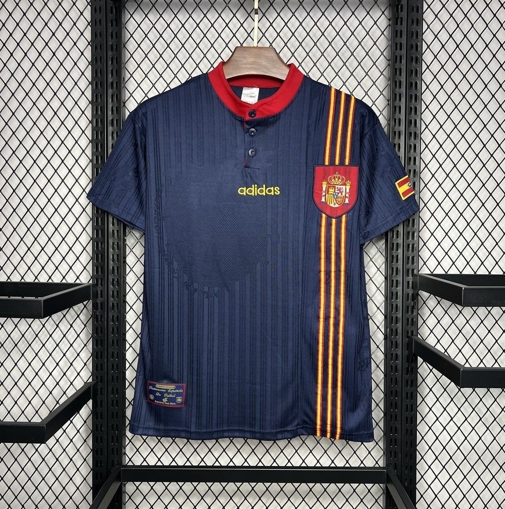 Spain Retro Football Jersey Away Custom Shirt 1996 in Model Year: 1996 Confederate: UEFA Country: Spain-National