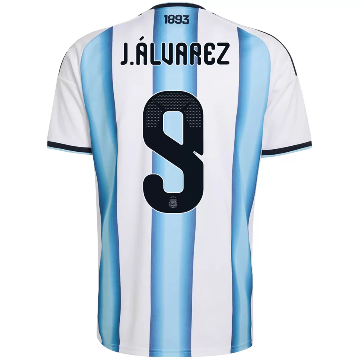 J.álvarez #9 Argentina Soccer Jersey Home Custom Shirt 2026 World Cup Edition in White&Blue