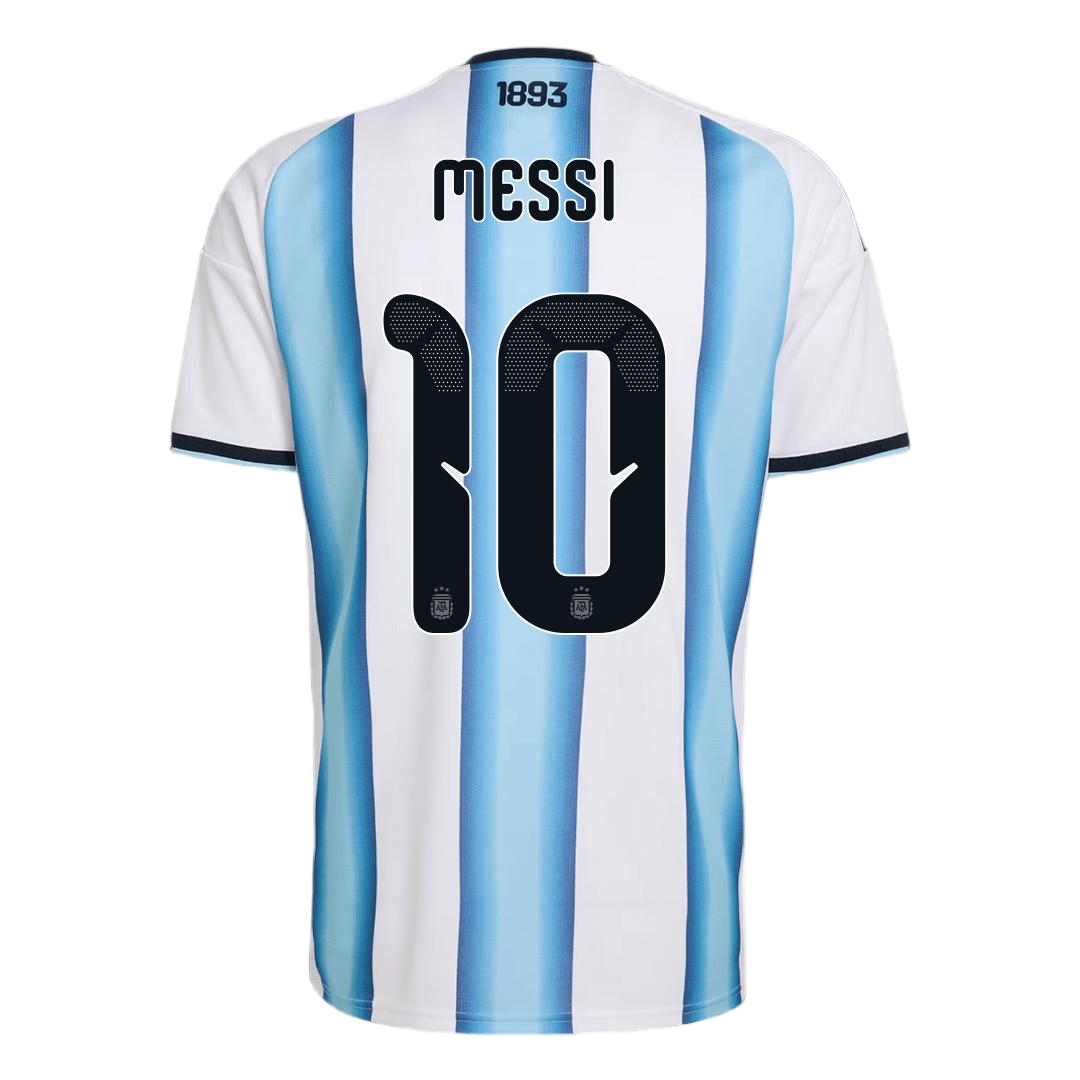 Messi #10 Argentina Soccer Jersey Home Custom Shirt 2026 World Cup Edition in White&Blue