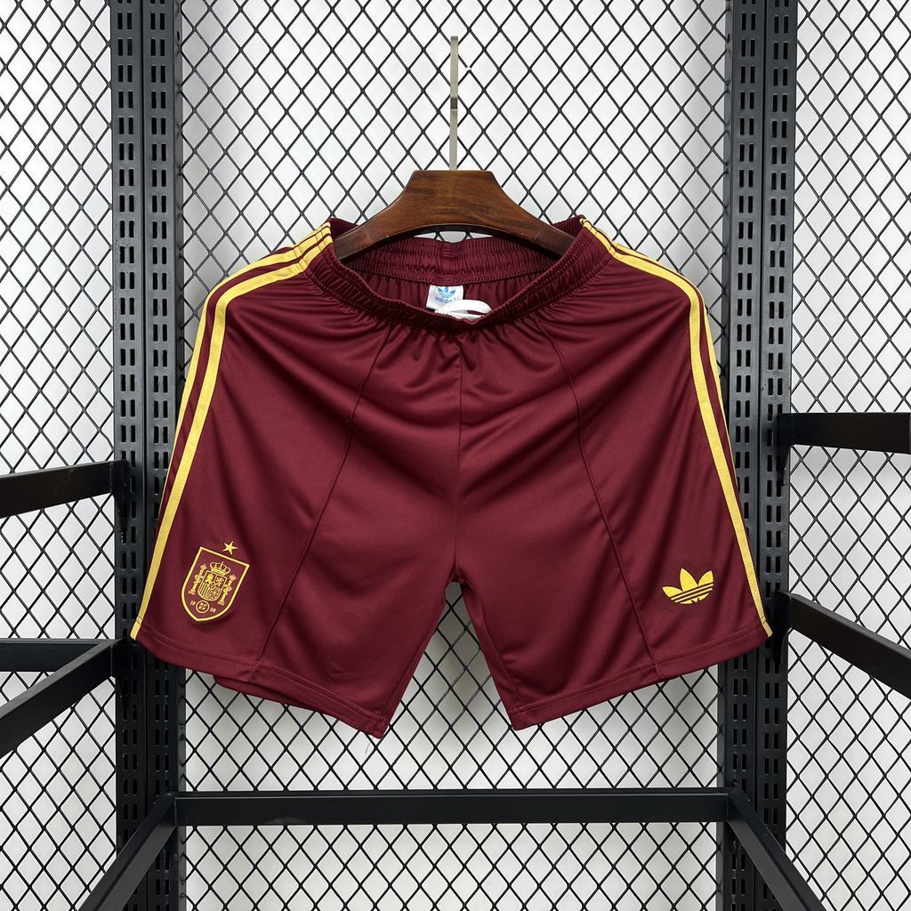 Spain Football Away Custom Shorts 2026 World Cup Edition in Red