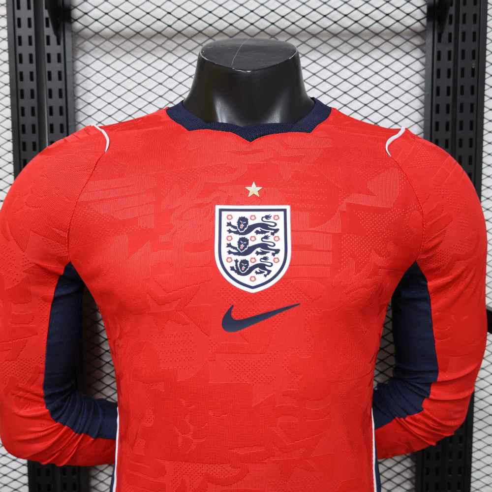 England Authentic Football Jersey Away Long Sleeve Shirt World Cup 2026