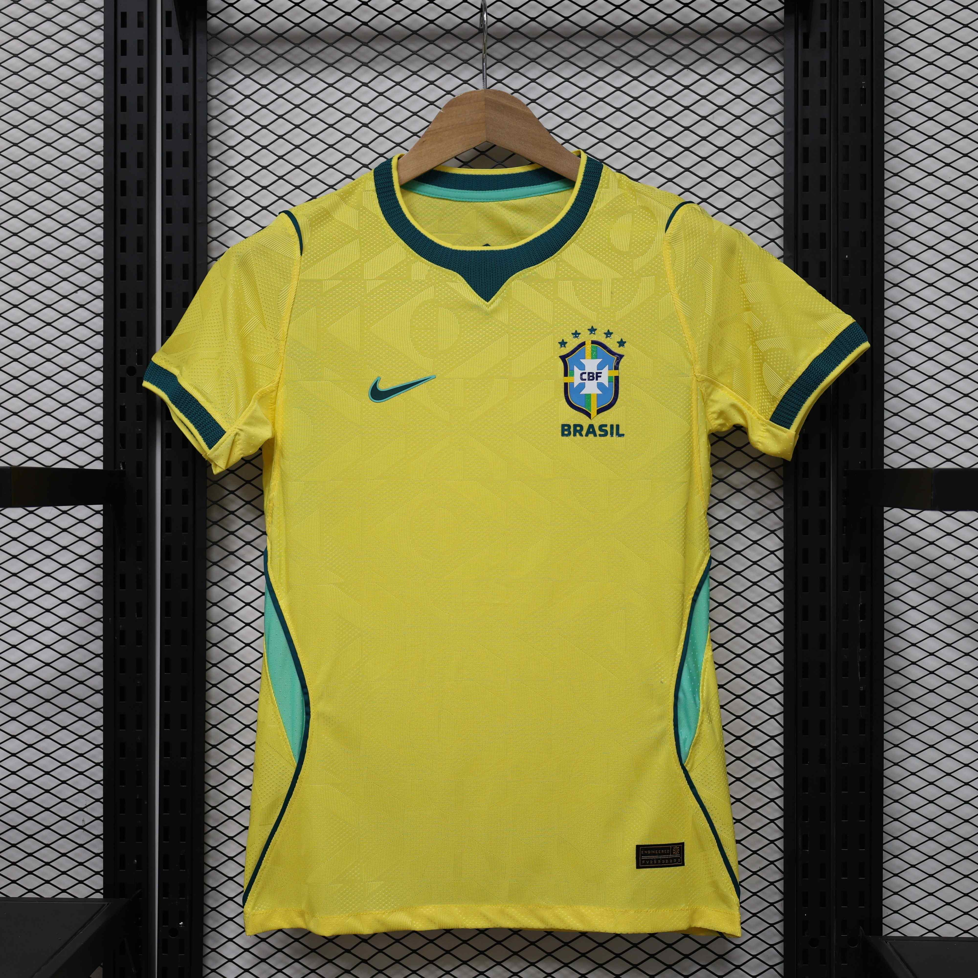 Brazil Authentic Soccer Jersey Women's Home Shirt 2026 World Cup Edition - Player Version in Yellow