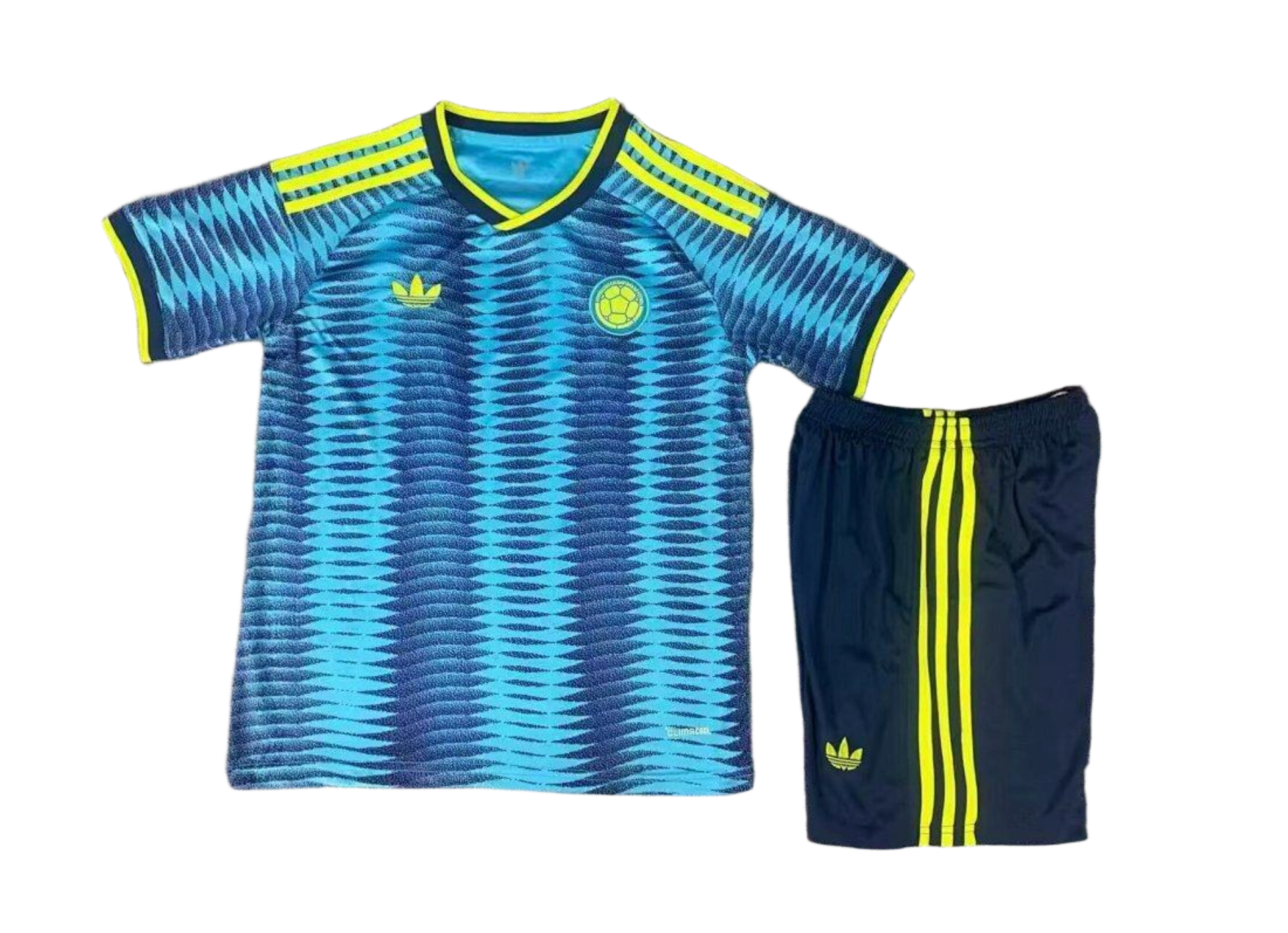 Colombia Soccer Jersey Away Kids Jersey & Shorts Kit 2026 World Cup Edition in Blue