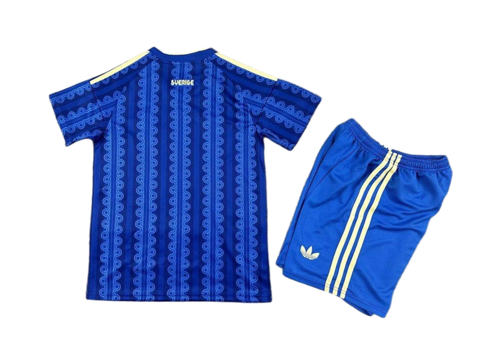 Sweden Football Jersey Away Kids Kit Jersey+Shorts World Cup 2026