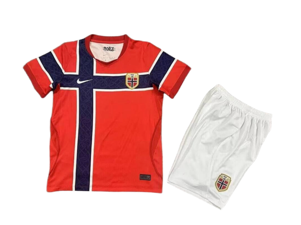 Norway Football Jersey Home Kids Kit Jersey+Shorts World Cup 2026