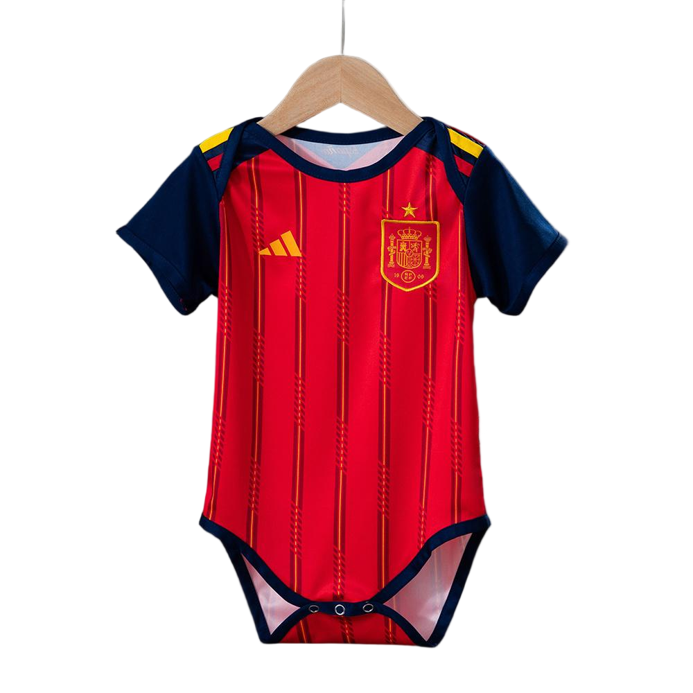 Spain Soccer Jersey Home Baby Uniform 2026 World Cup Edition in Red