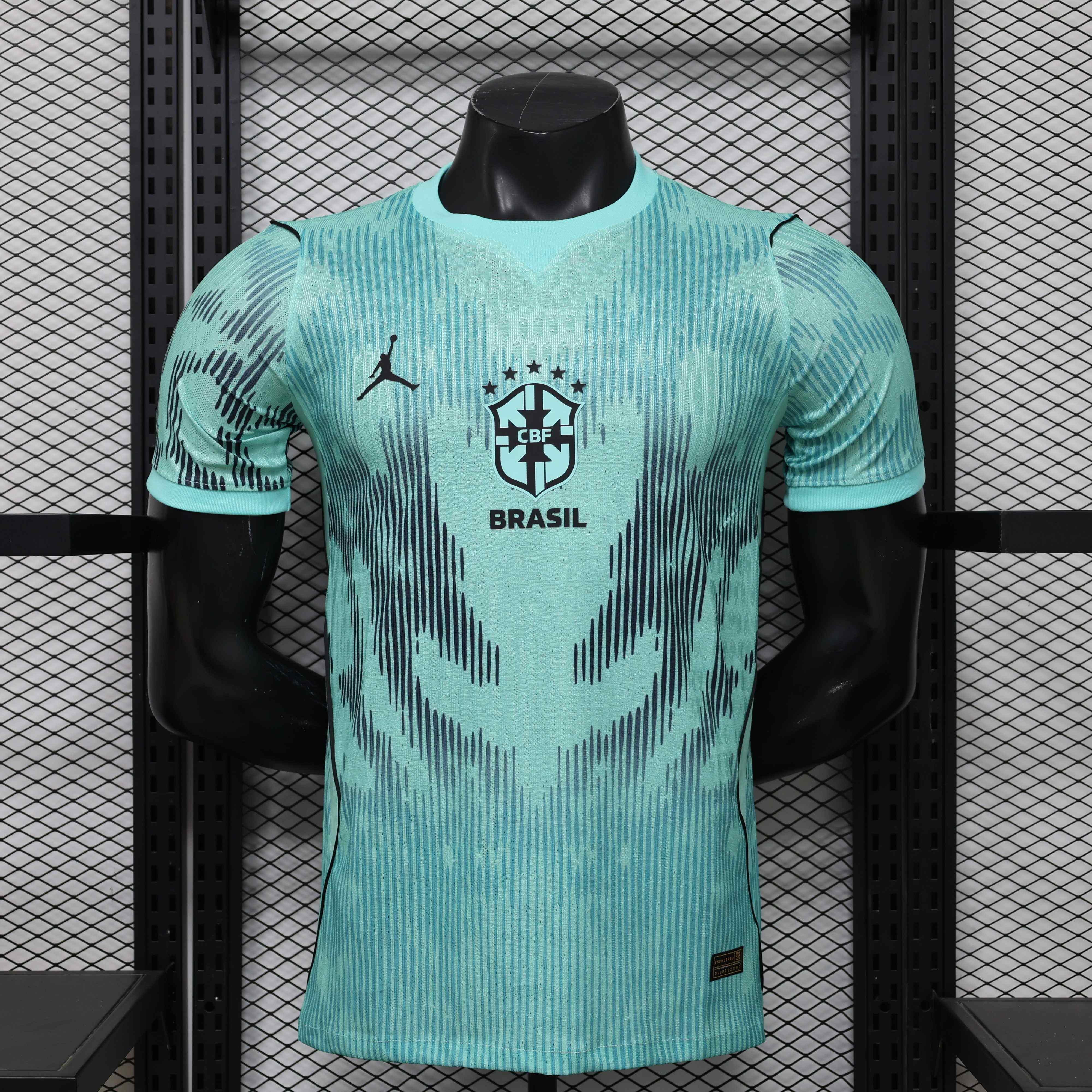 Brazil Authentic Soccer Jersey Goalkeeper Shirt 2026 World Cup Edition in Green