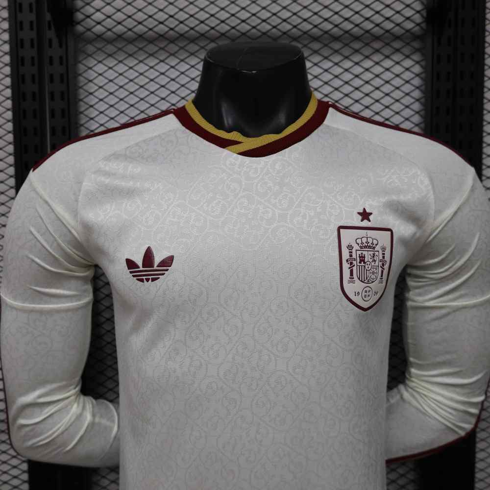 Spain Authentic Football Jersey Away Long Sleeve Shirt World Cup 2026