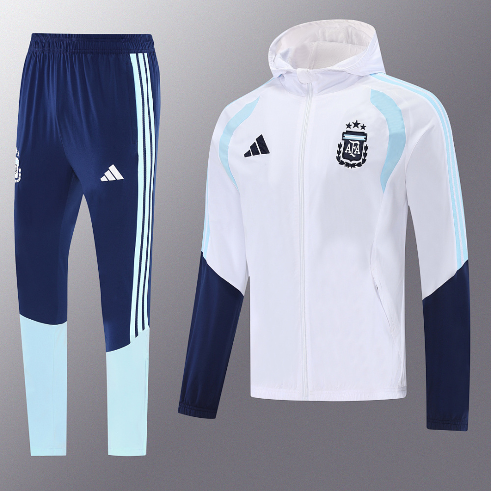 Argentina Windbreaker Jacket With Pants White World Cup 2026