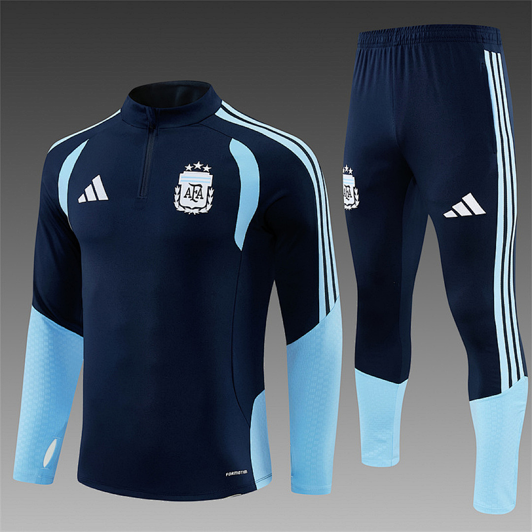 Kids Argentina Training Kit Sweatshirt & Pants Set Blue 2026 World Cup Edition