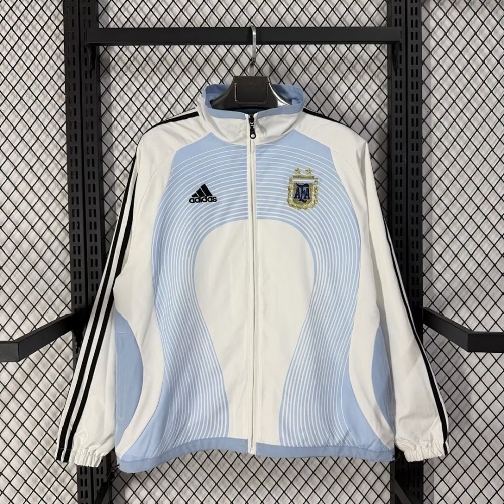 Argentina Retro Style Windbreaker Jacket Blue World Cup 2026