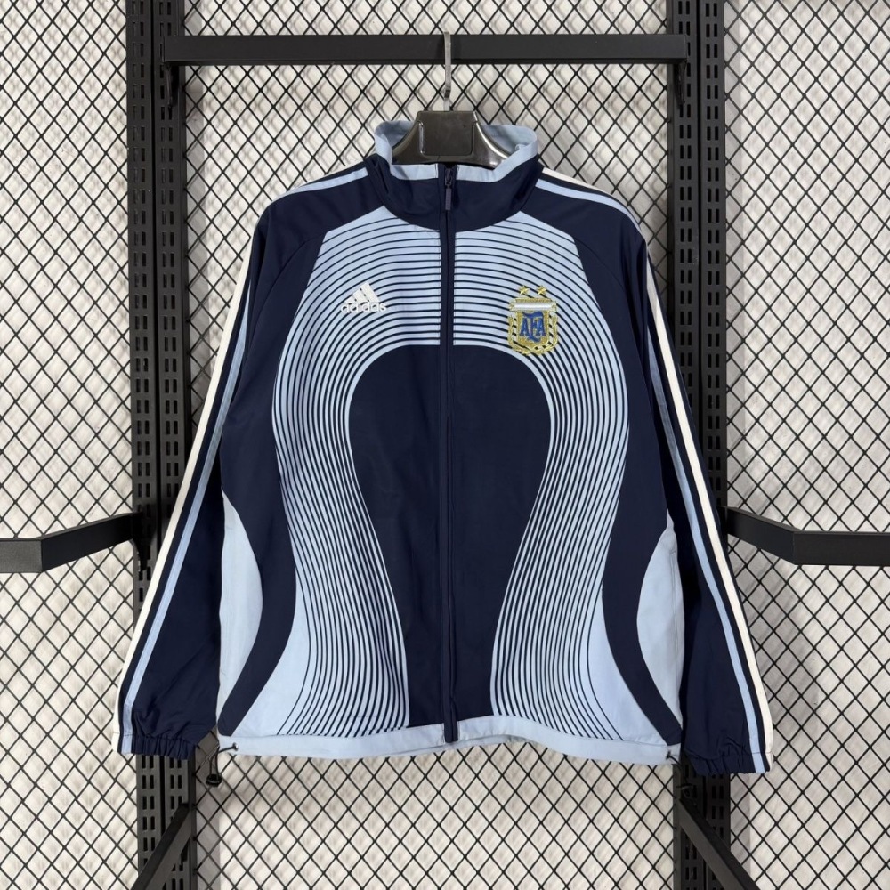 Argentina Retro Style Windbreaker Jacket Blue World Cup 2026