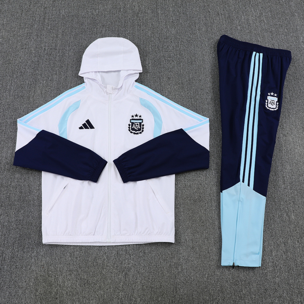 Argentina Windbreaker Jacket With Pants White World Cup 2026