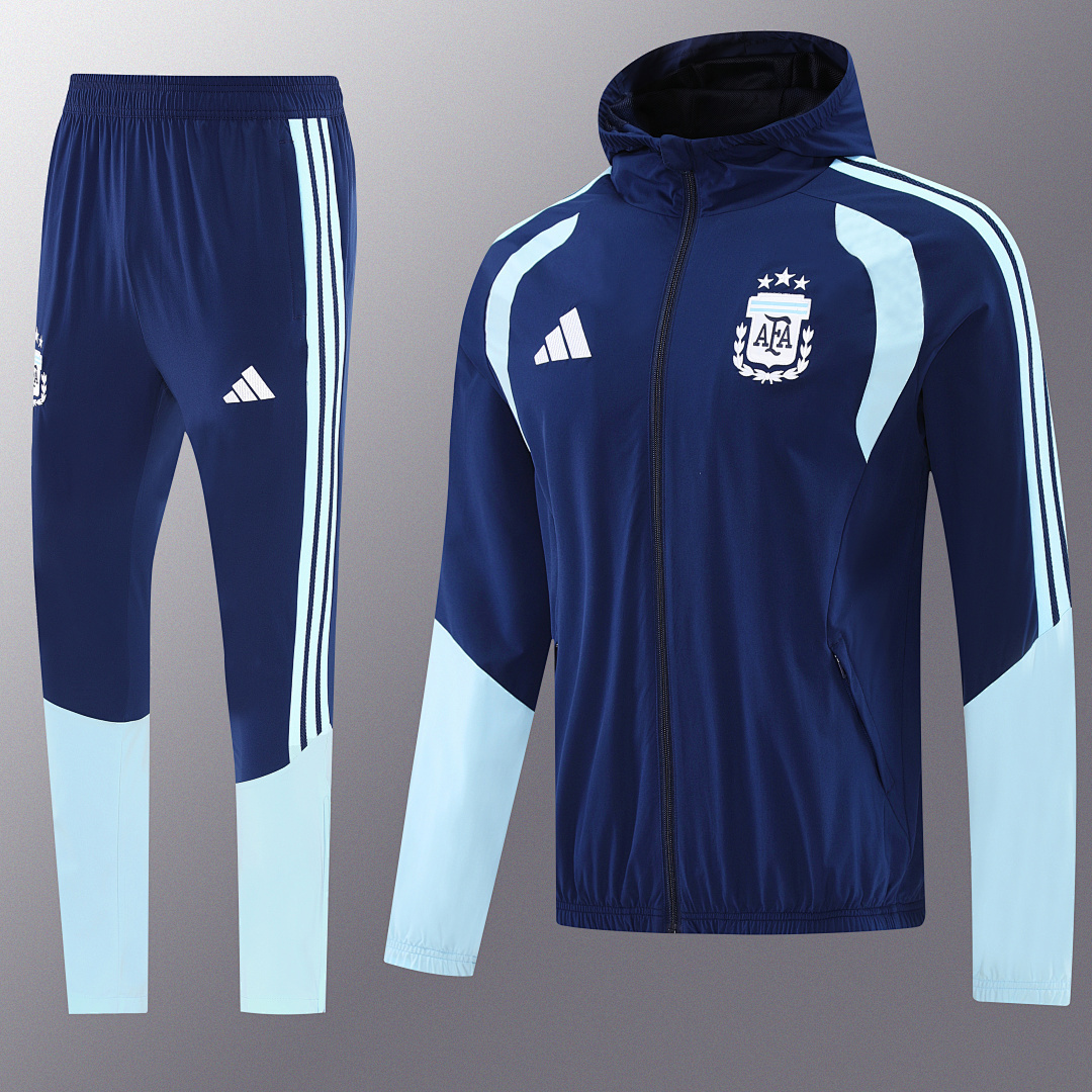 Argentina Windbreaker Jacket with Pants Blue 2026 World Cup Edition