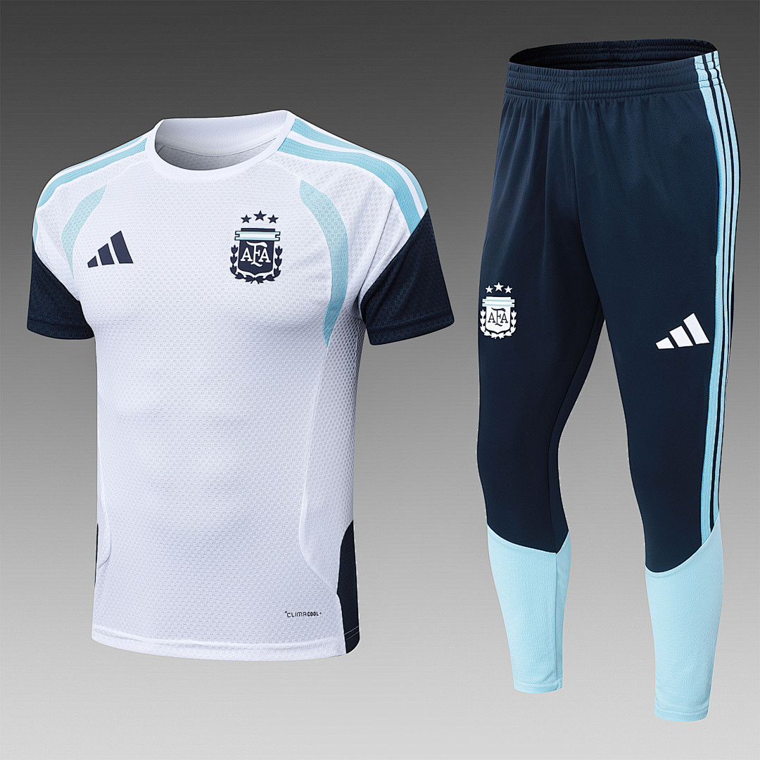 Argentina Training Kit (T-Shirt+Pants) White 2026 World Cup Edition