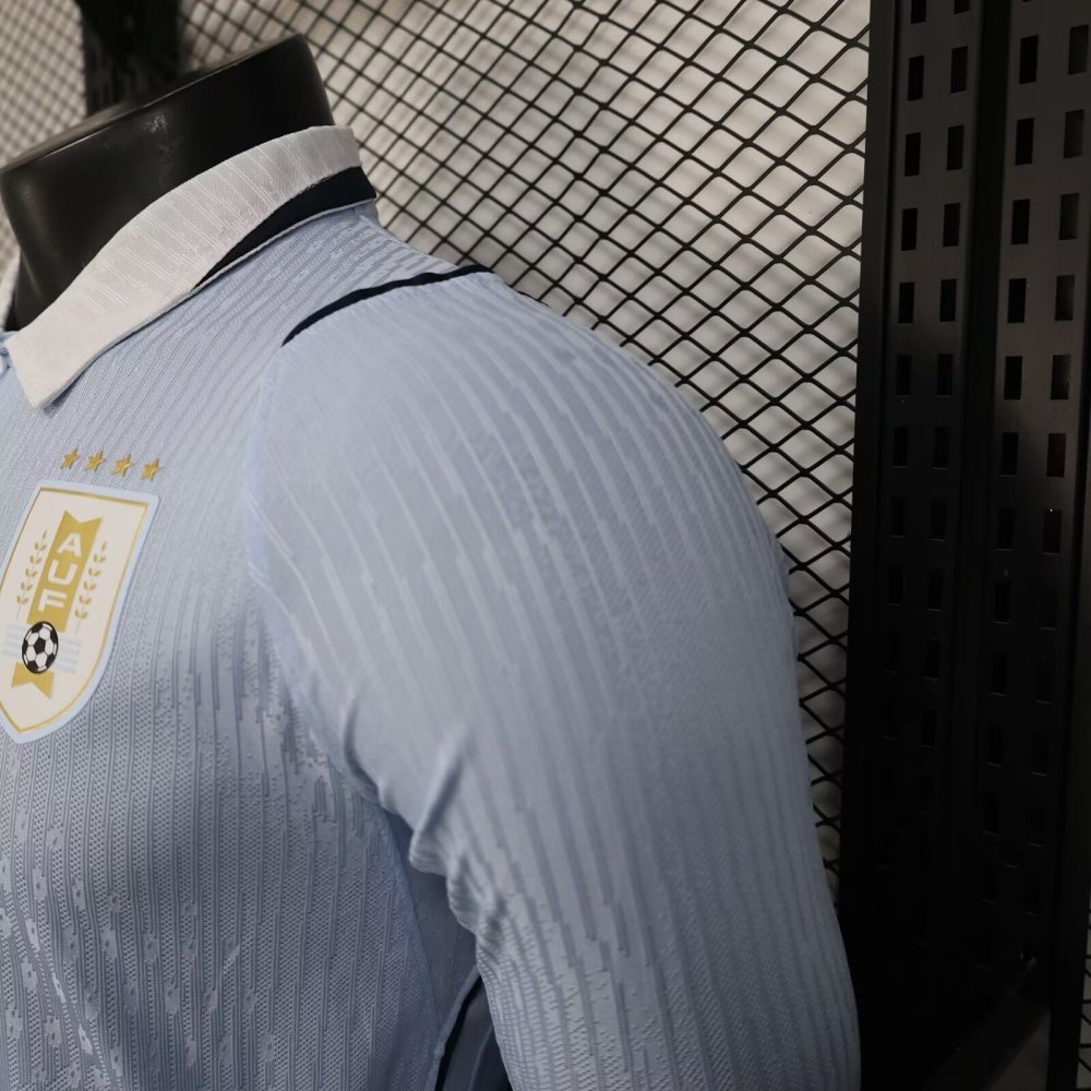 Uruguay Authentic Soccer Jersey Home Long Sleeve Shirt World Cup 2026