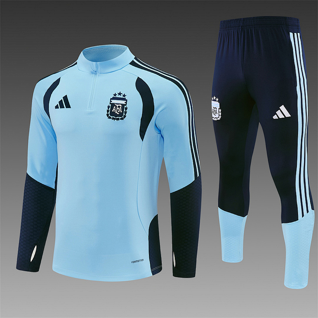 Kids Argentina Training Kit Sweatshirt & Pants Set Blue 2026 World Cup Edition