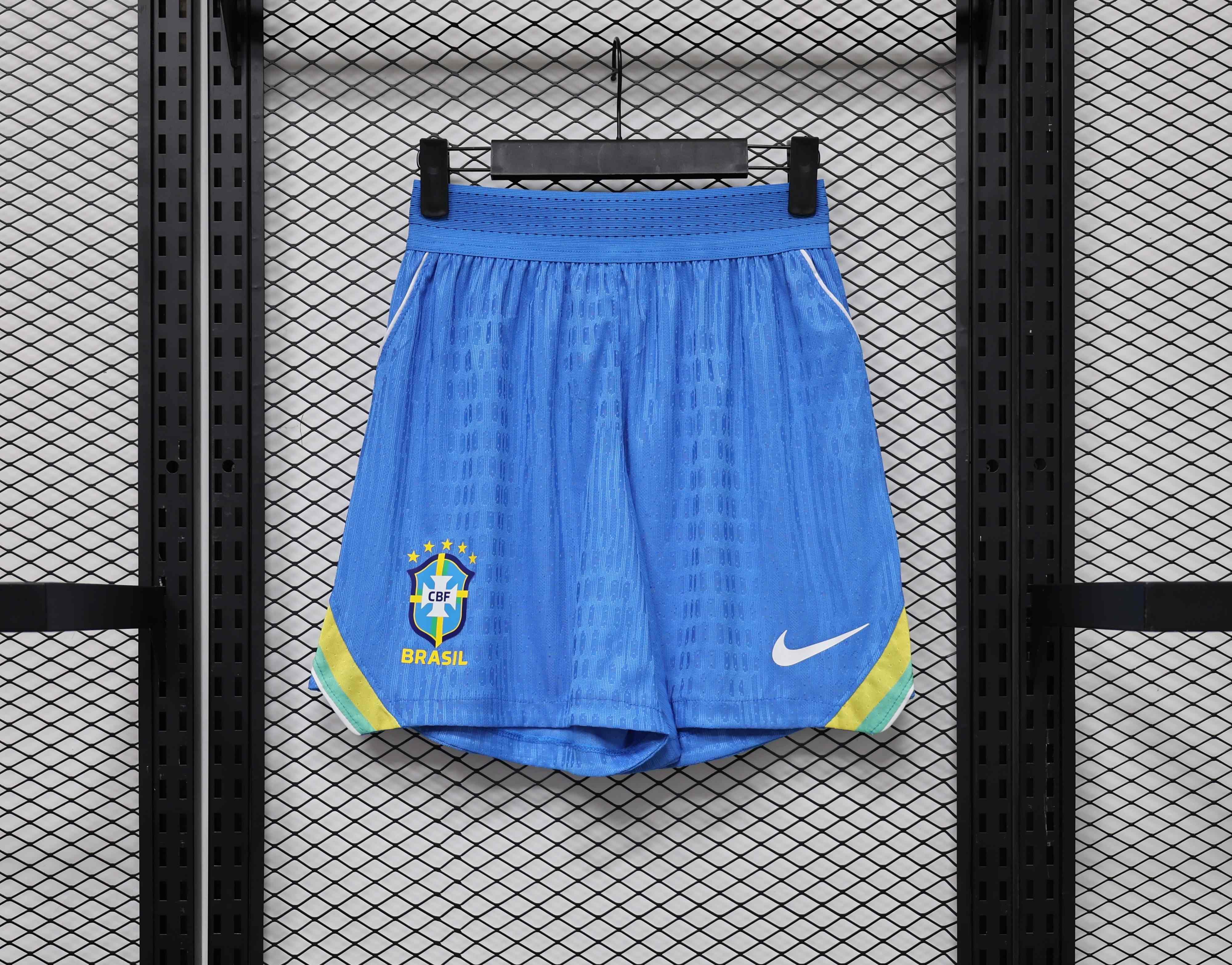 Brazil Authentic Soccer Home Custom Shorts 2026 World Cup Edition in Blue