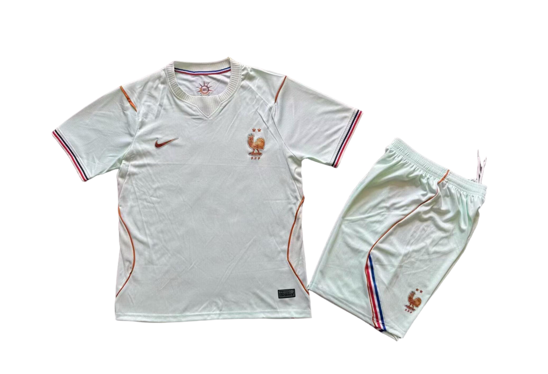 France Football Jersey Away Kids Jersey & Shorts Kit 2026 World Cup Edition in Light Green