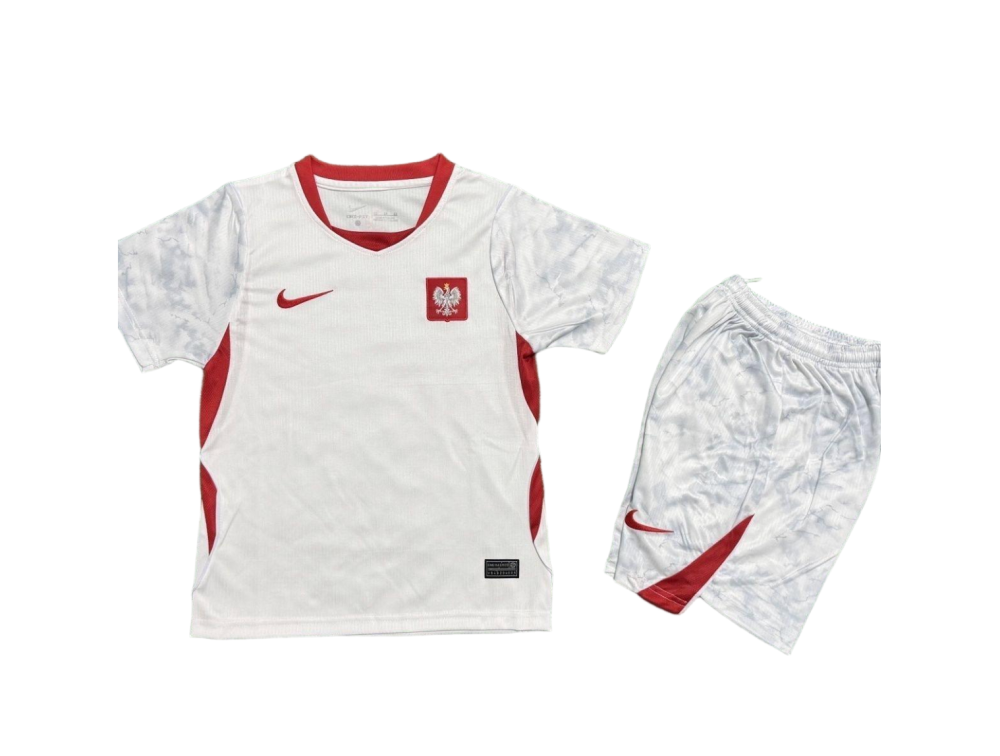 Poland Soccer Jersey Home Kids Kit Jersey+Shorts World Cup 2026