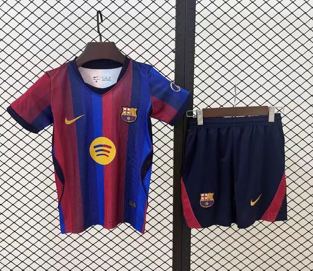 Barcelona Home Football Kids Jersey & Shorts Kit 2026/27 in Red&Blue