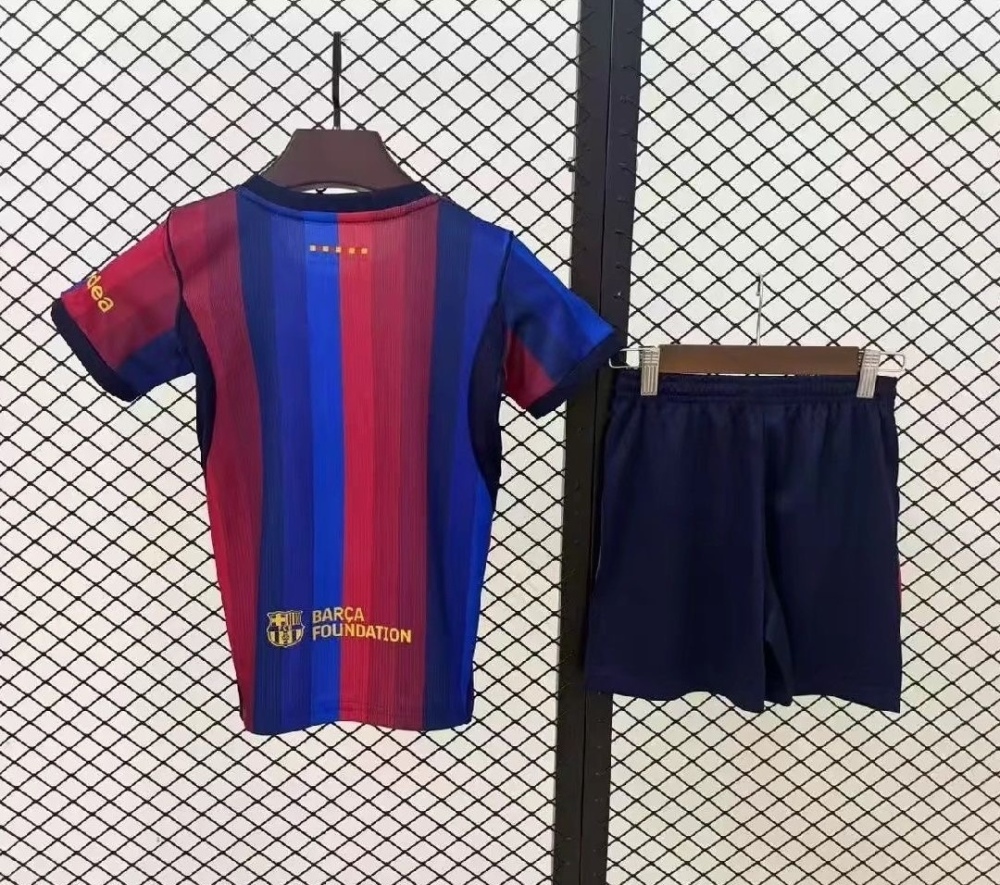 Barcelona Home Football Kids Kit Jersey+Shorts 2026/27