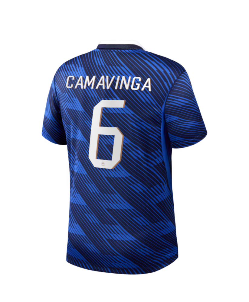 CAMAVINGA #6 France Football Jersey Home Custom Shirt World Cup 2026