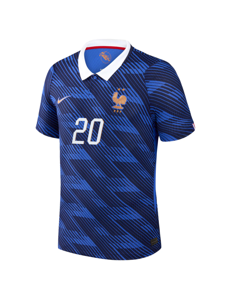 BARCOLA #20 France Authentic Football Jersey Home Shirt World Cup 2026