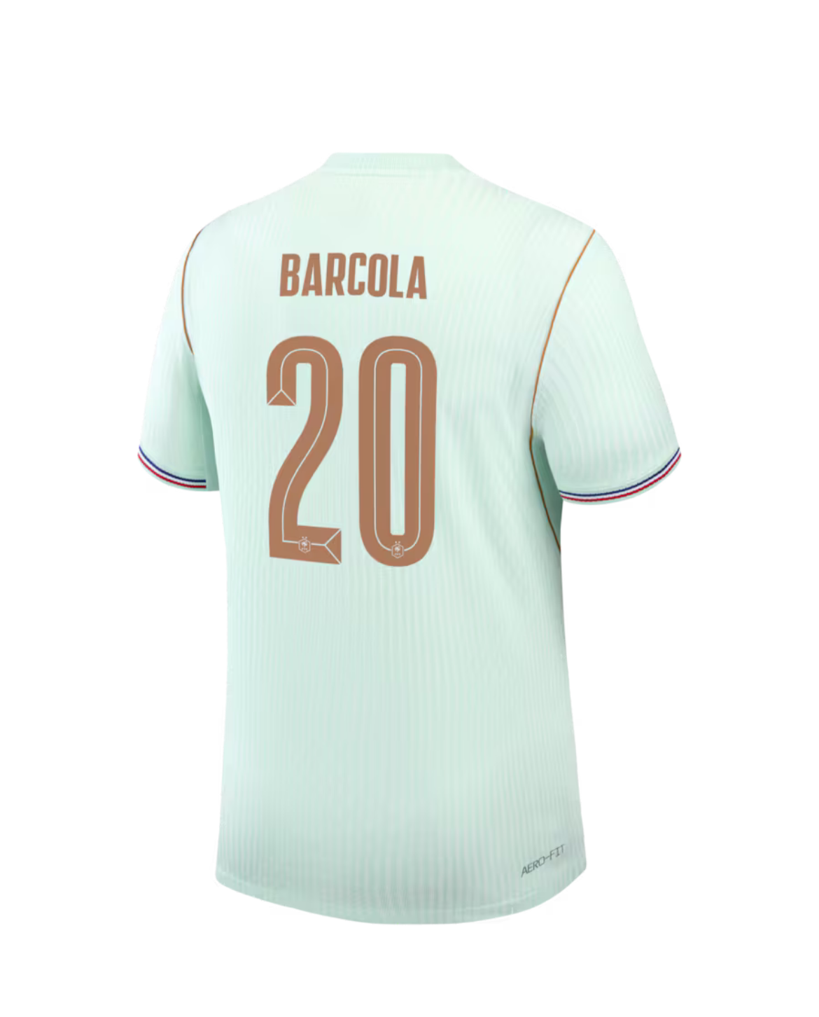 Barcola #20 France Authentic Football Jersey Away Shirt 2026 World Cup Edition in Light Green
