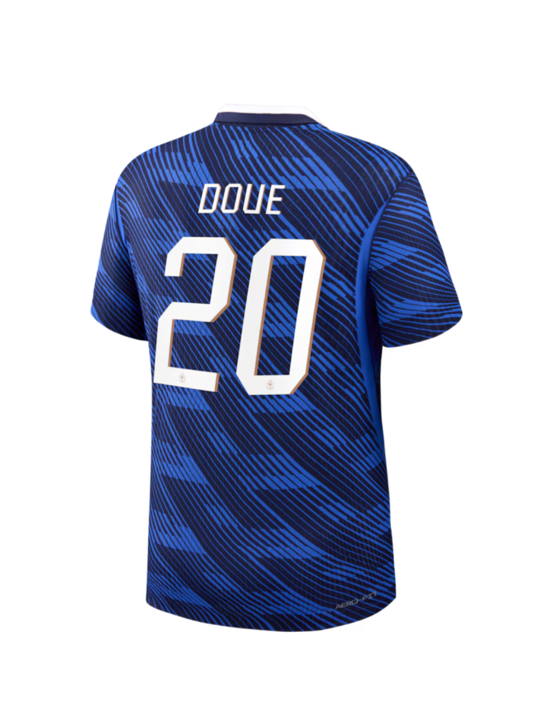 DOUE #20 France Authentic Football Jersey Home Shirt World Cup 2026