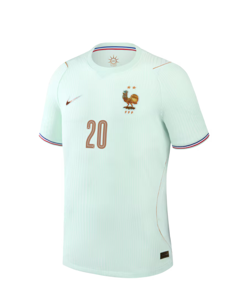 DOUE #20 France Authentic Football Jersey Away Shirt World Cup 2026