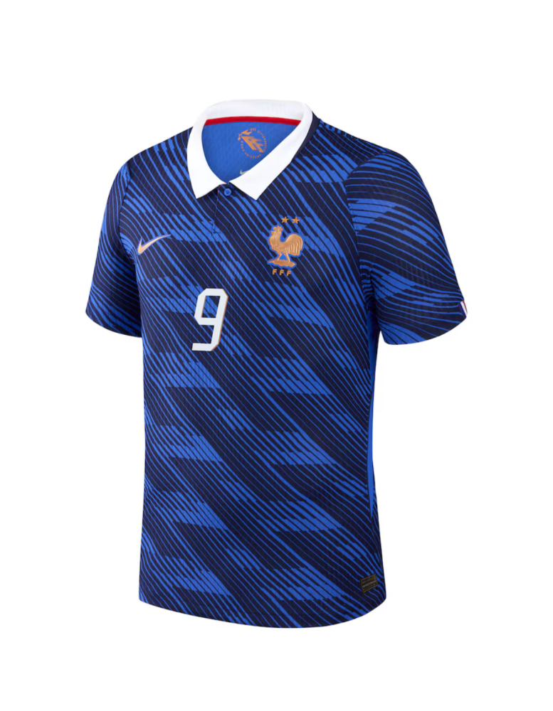 THURAM #9 France Authentic Football Jersey Home Shirt World Cup 2026