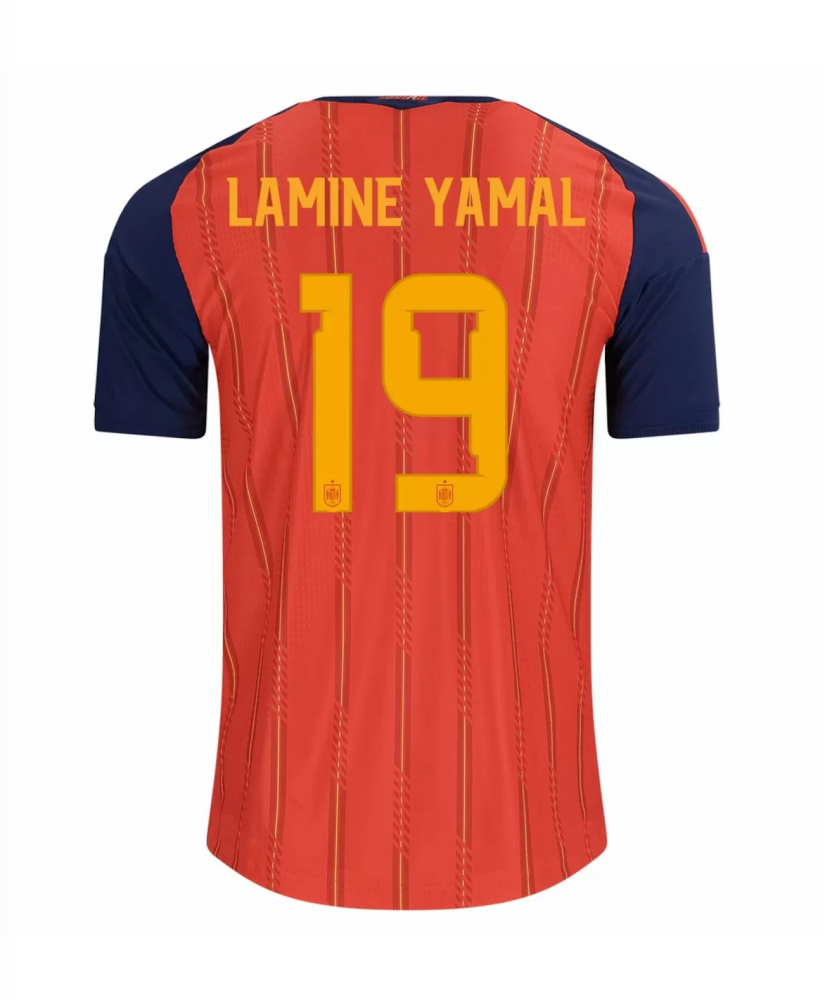 LAMINE YAMAL #19 Spain Authentic Football Jersey Home Shirt World Cup 2026