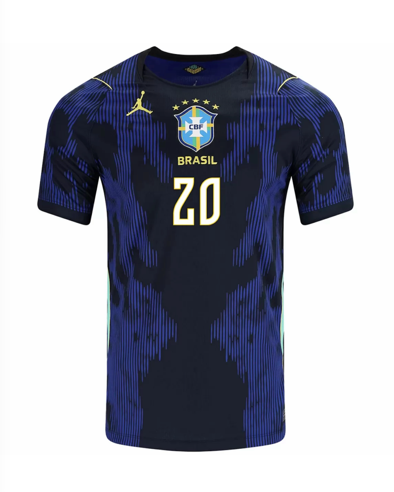 ESTÊVÃO #20 Brazil Soccer Jersey Away Custom Shirt World Cup 2026