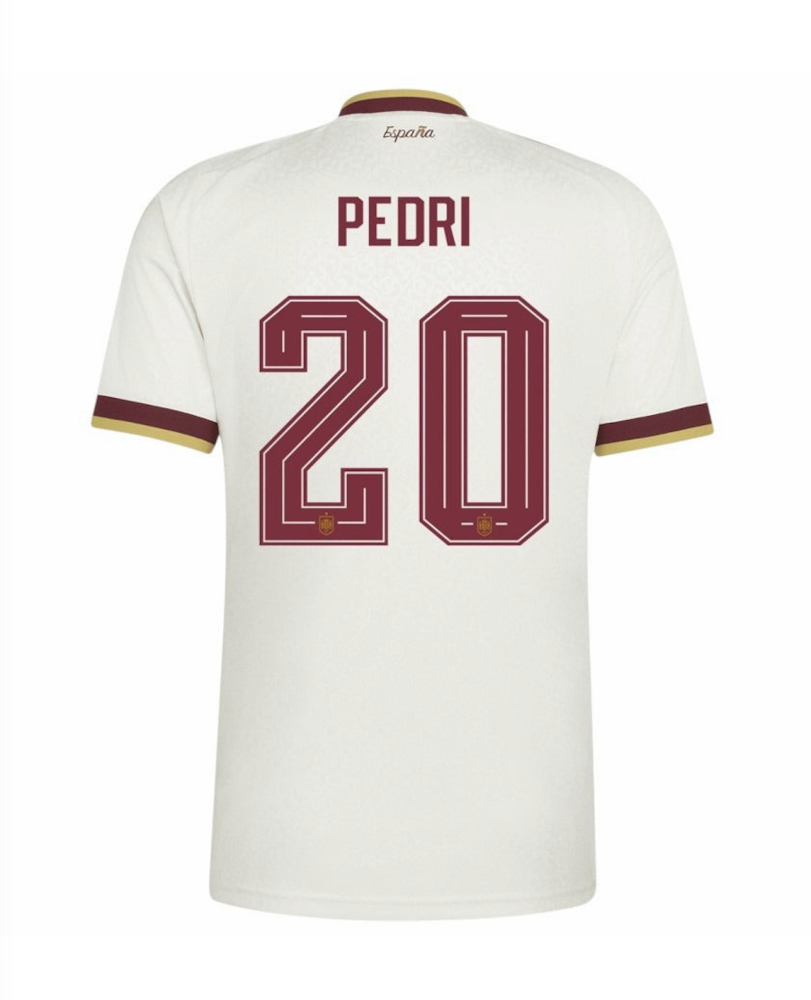 PEDRI #20 Spain Football Jersey Away Custom Shirt World Cup 2026