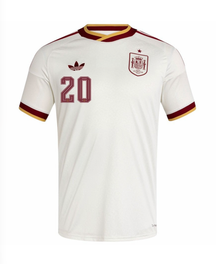 PEDRI #20 Spain Football Jersey Away Custom Shirt World Cup 2026
