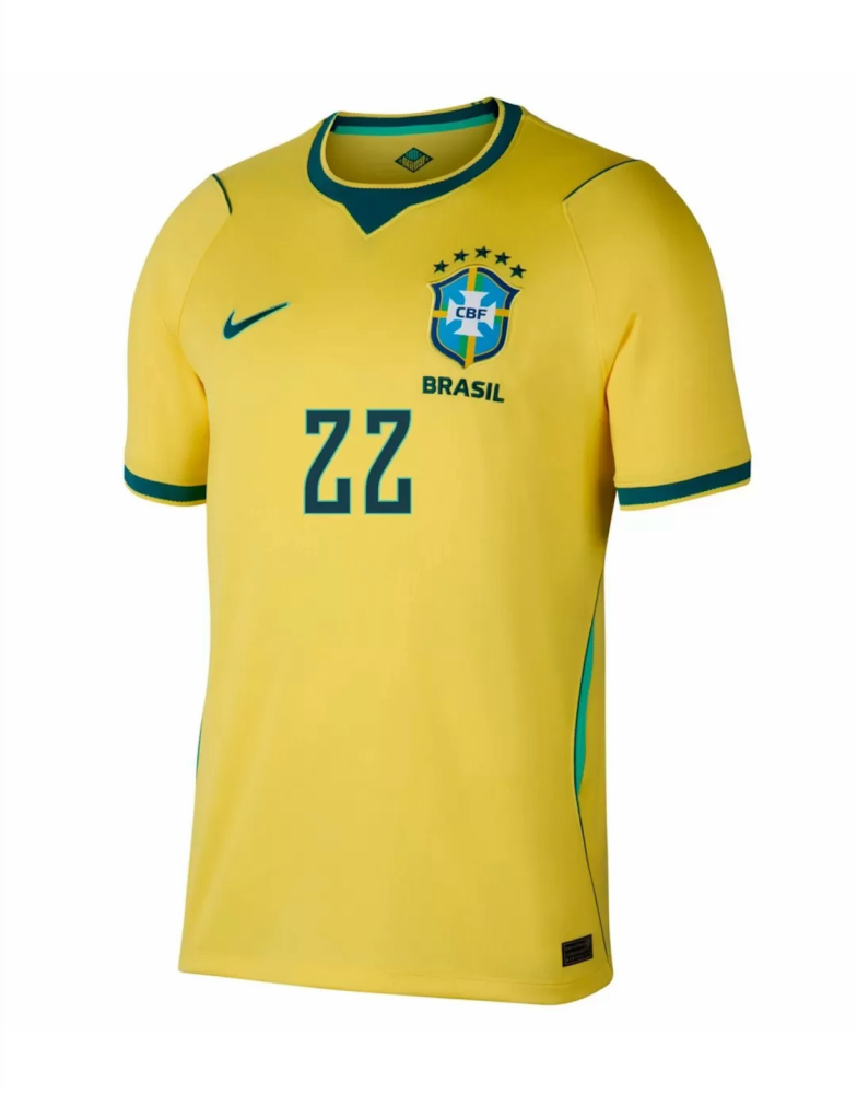JOÃO PEDRO #22 Brazil Soccer Jersey Home Custom Shirt World Cup 2026